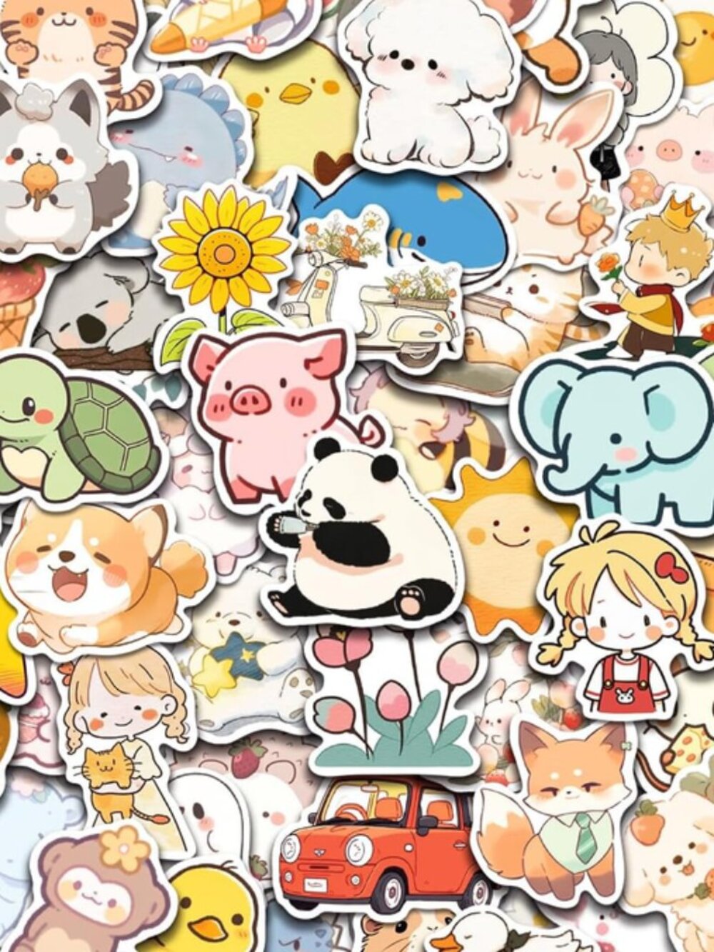 25 Cute Kawaii Animal Stickers | Vinyl Decals for Laptop Journal BABY NURSERY